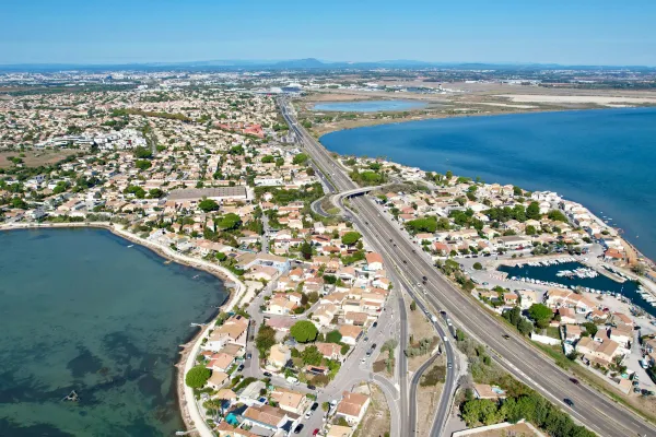Vue aérienne des alentours de Montpellier
