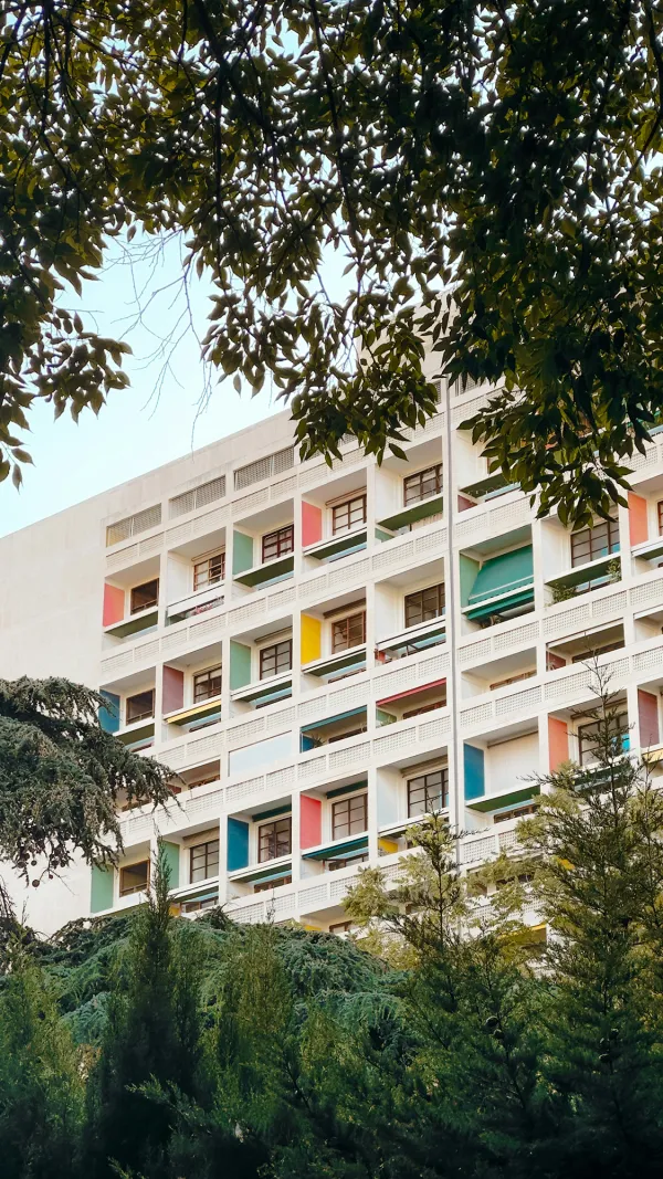 Façade de la Cité Radieuse à Marseille