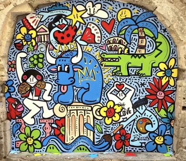 Melvyn Barros fresque rue fresque à nimes