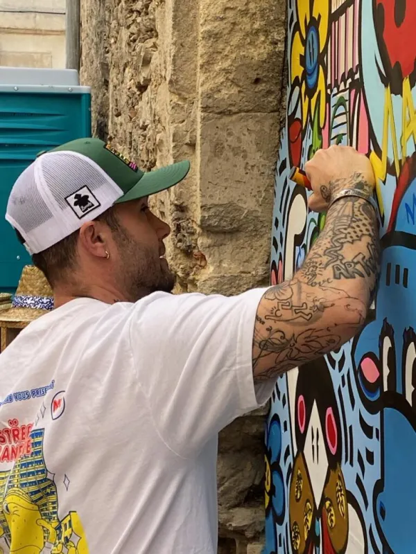 Melvyn Barros en plein travail